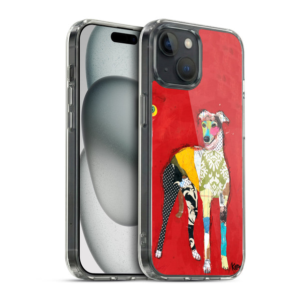 Michel Keck Dogs 2 Greyhound Soft Gel Case for Apple iPhone 15 & MagSafe
