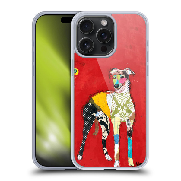 Michel Keck Dogs 2 Greyhound Soft Gel Case for Apple iPhone 15 Pro Max