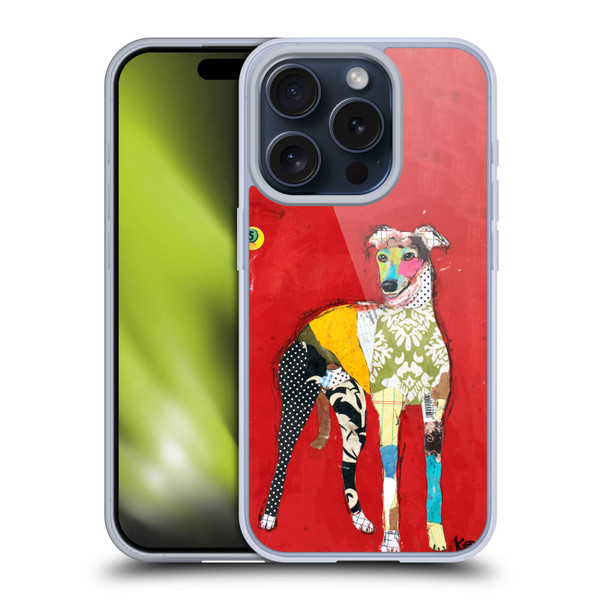 Michel Keck Dogs 2 Greyhound Soft Gel Case for Apple iPhone 15 Pro