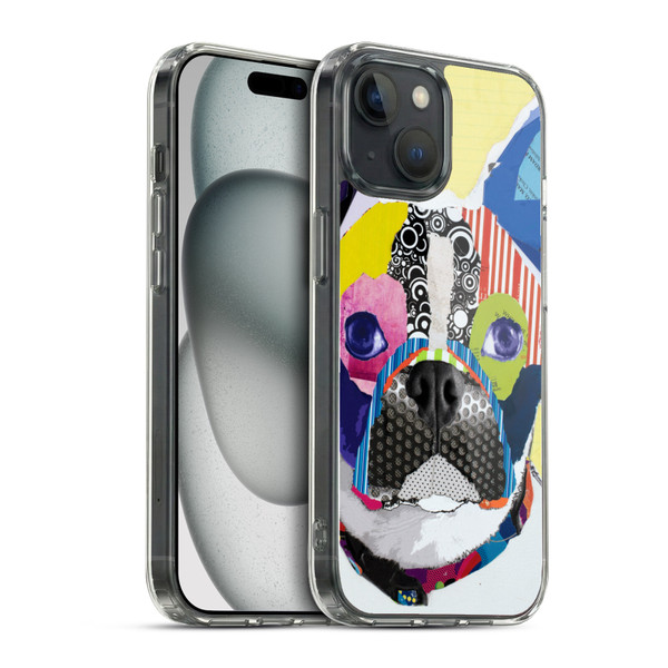 Michel Keck Dogs Boston Terrier Soft Gel Case for Apple iPhone 15 & MagSafe