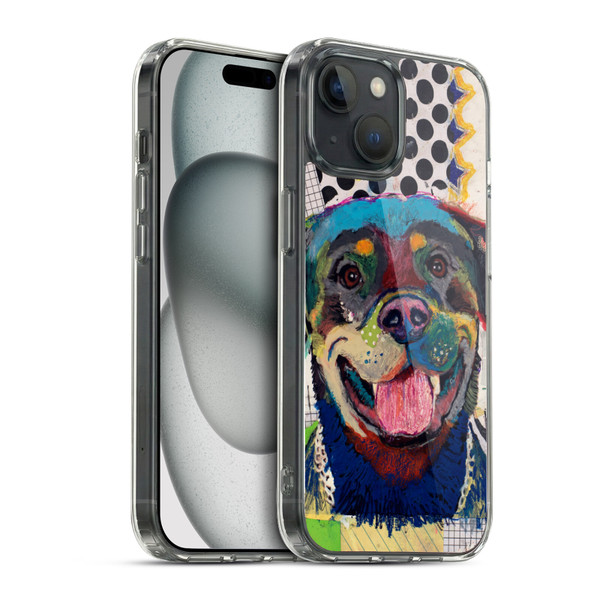 Michel Keck Dogs Rottweiler Soft Gel Case for Apple iPhone 15 & MagSafe