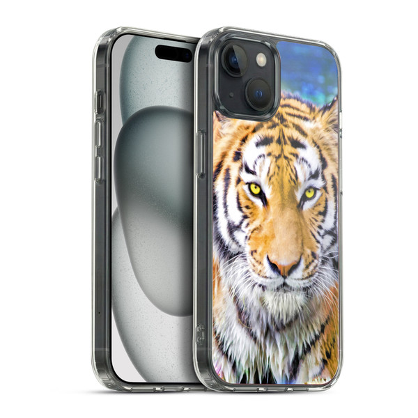 Aimee Stewart Animals Tiger and Lily Soft Gel Case for Apple iPhone 15 Plus & MagSafe