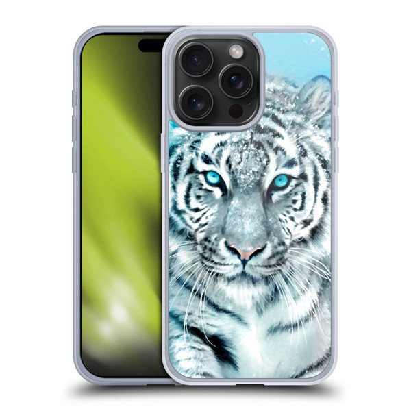 Aimee Stewart Animals White Tiger Soft Gel Case for Apple iPhone 15 Pro Max