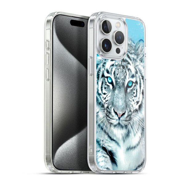 Aimee Stewart Animals White Tiger Soft Gel Case for Apple iPhone 15 Pro Max & MagSafe