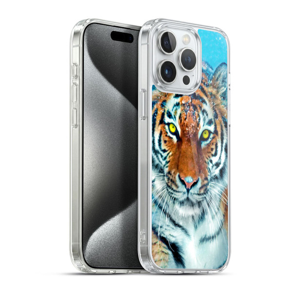 Aimee Stewart Animals Yellow Tiger Soft Gel Case for Apple iPhone 15 Pro Max & MagSafe