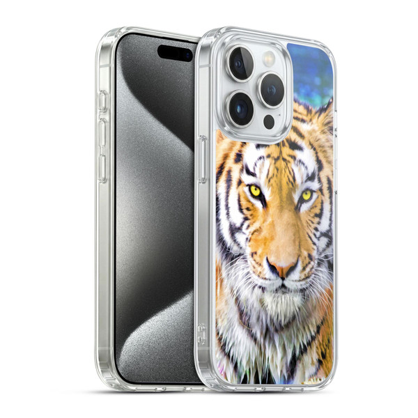 Aimee Stewart Animals Tiger and Lily Soft Gel Case for Apple iPhone 15 Pro & MagSafe