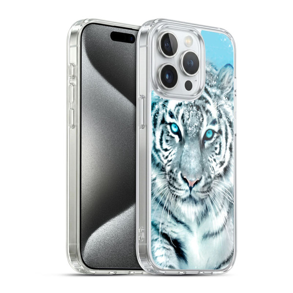 Aimee Stewart Animals White Tiger Soft Gel Case for Apple iPhone 15 Pro & MagSafe