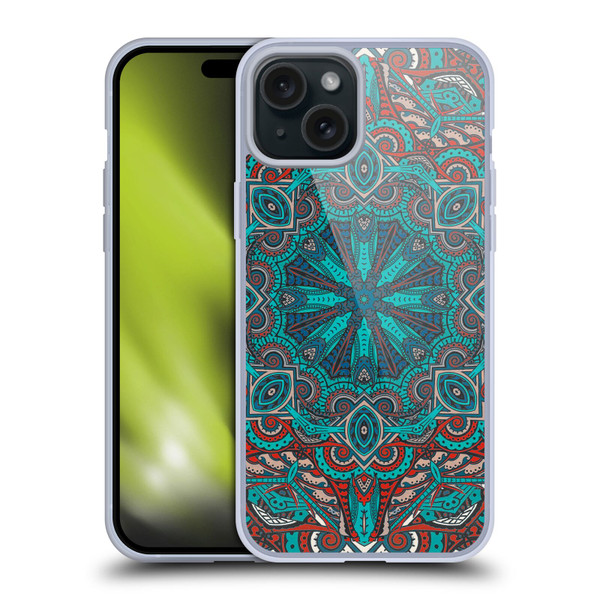Aimee Stewart Mandala Moroccan Sea Soft Gel Case for Apple iPhone 15 Plus