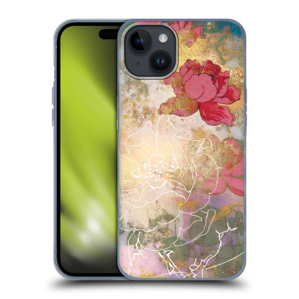 Aimee Stewart Smokey Floral Midsummer Soft Gel Case for Apple iPhone 15 Plus