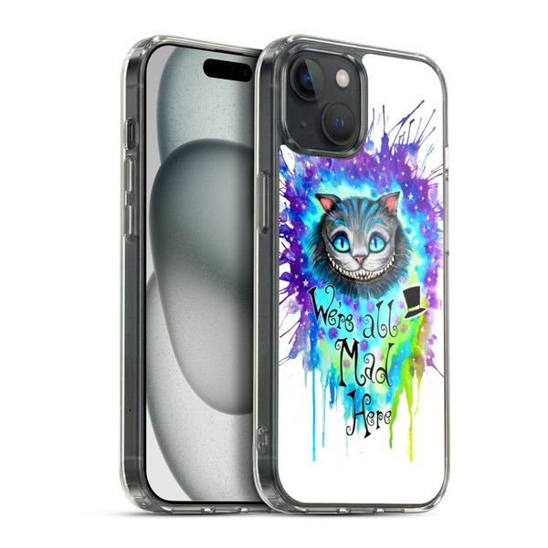 Pixie Cold Cats We Are All Mad Here Soft Gel Case for Apple iPhone 15 Plus & MagSafe