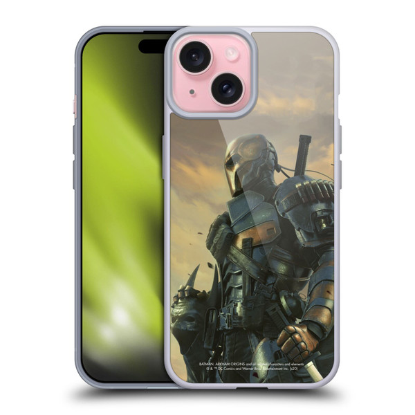 Batman Arkham Origins Key Art Deathstroke 2 Soft Gel Case for Apple iPhone 15