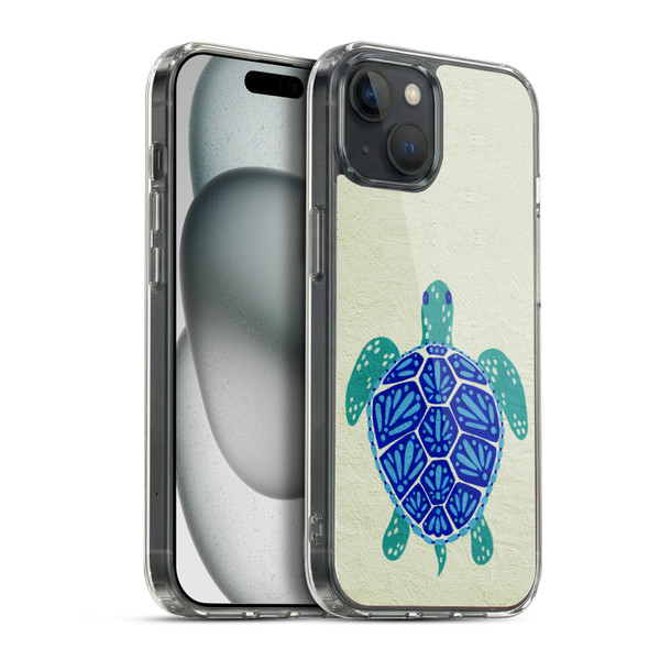 Cat Coquillette Sea Turtle Blue Soft Gel Case for Apple iPhone 15 Plus & MagSafe