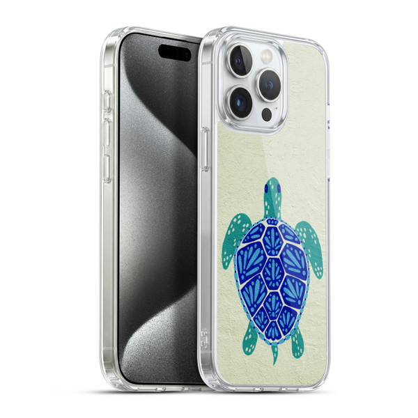 Cat Coquillette Sea Turtle Blue Soft Gel Case for Apple iPhone 15 Pro Max & MagSafe