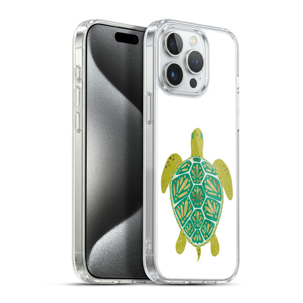 Cat Coquillette Sea Turtle Green Soft Gel Case for Apple iPhone 15 Pro Max & MagSafe