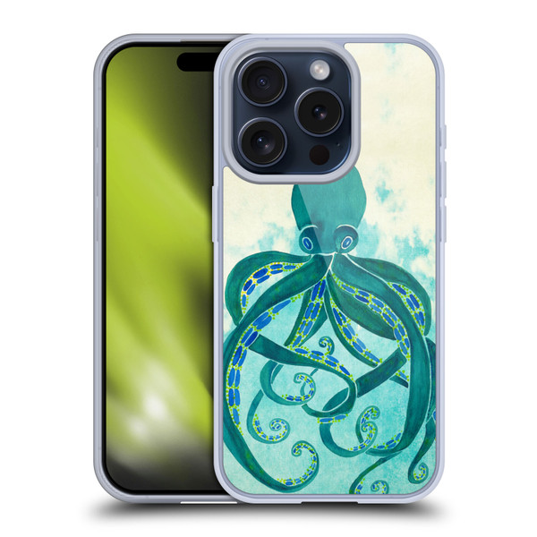 Cat Coquillette Sea Octopus Soft Gel Case for Apple iPhone 15 Pro