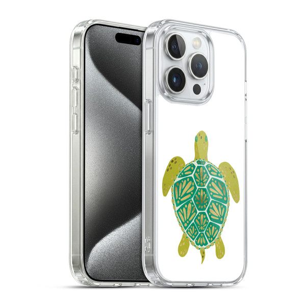 Cat Coquillette Sea Turtle Green Soft Gel Case for Apple iPhone 15 Pro & MagSafe