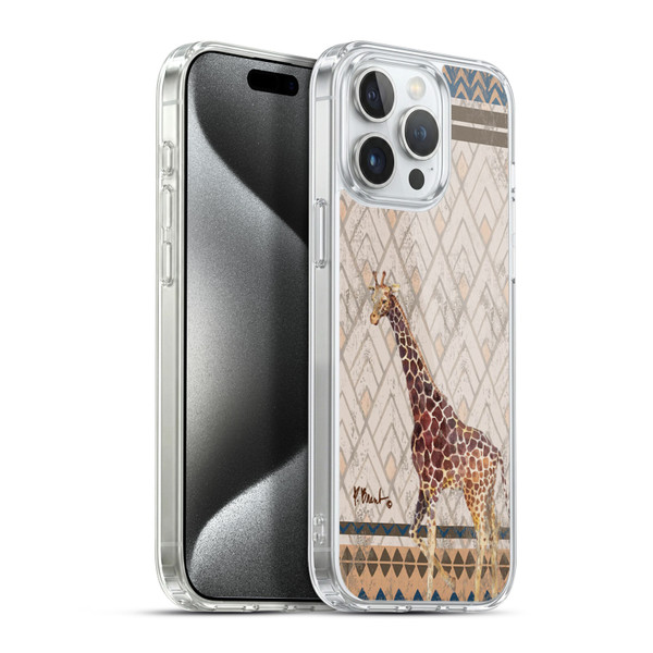 Paul Brent Animals Tribal Giraffe Soft Gel Case for Apple iPhone 15 Pro Max & MagSafe