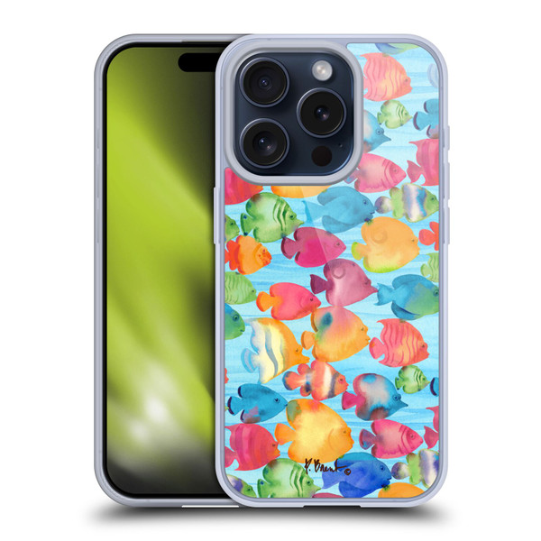 Paul Brent Coastal Tropical Fish School Soft Gel Case for Apple iPhone 15 Pro