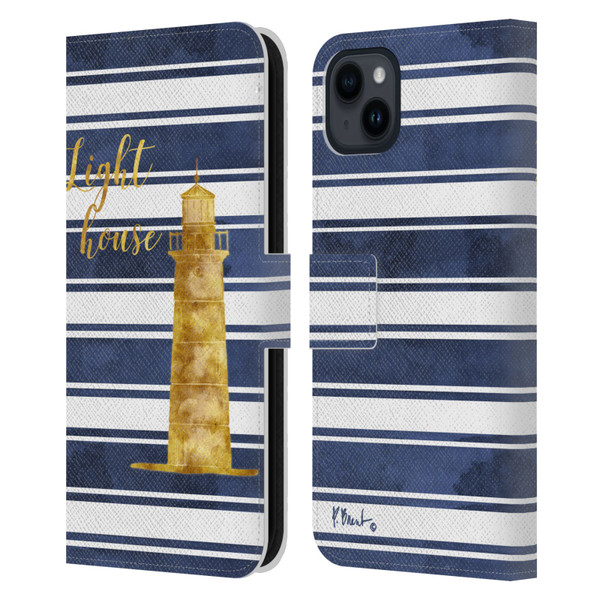 Paul Brent Nautical Lighthouse Leather Book Wallet Case Cover For Apple iPhone 15 Plus