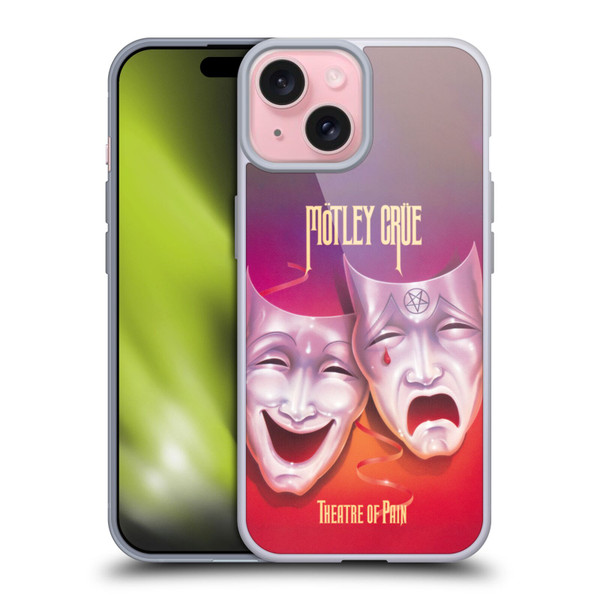 Motley Crue Albums Theater Of Pain Soft Gel Case for Apple iPhone 15