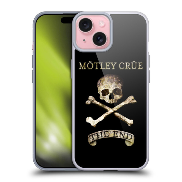 Motley Crue Logos The End Soft Gel Case for Apple iPhone 15