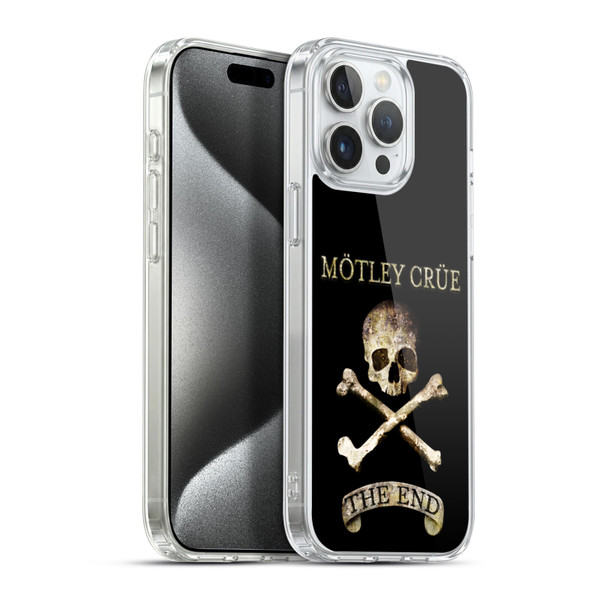 Motley Crue Logos The End Soft Gel Case for Apple iPhone 15 Pro Max & MagSafe