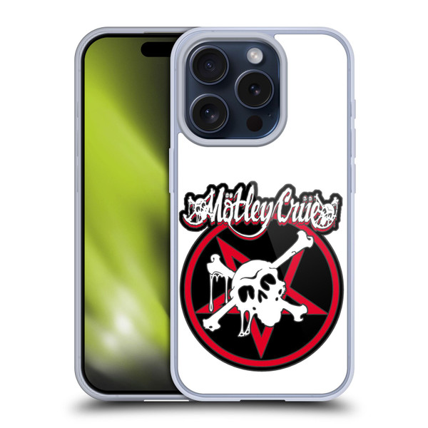 Motley Crue Logos Dr. Feelgood Skull Soft Gel Case for Apple iPhone 15 Pro