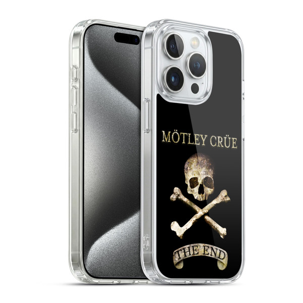 Motley Crue Logos The End Soft Gel Case for Apple iPhone 15 Pro & MagSafe