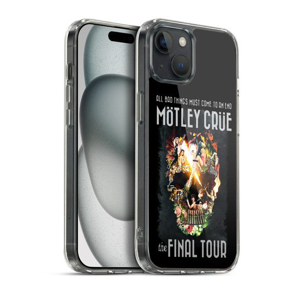 Motley Crue Tours All Bad Things Final Soft Gel Case for Apple iPhone 15 Plus & MagSafe