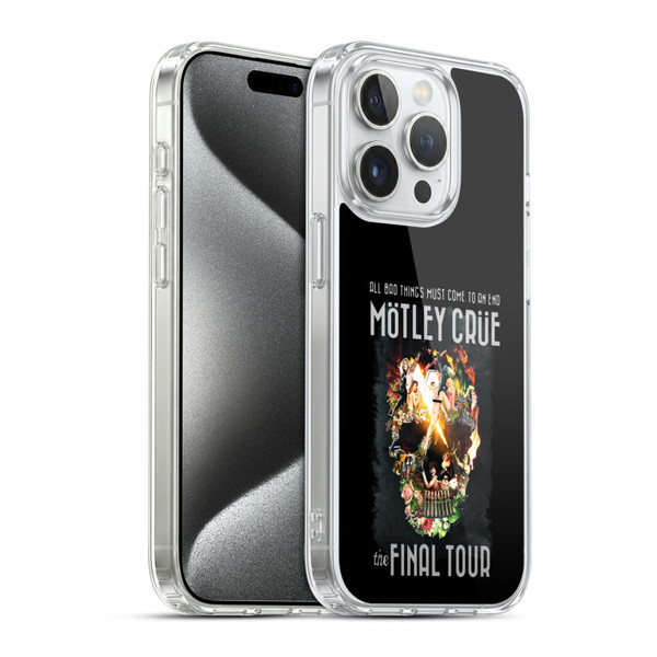 Motley Crue Tours All Bad Things Final Soft Gel Case for Apple iPhone 15 Pro & MagSafe