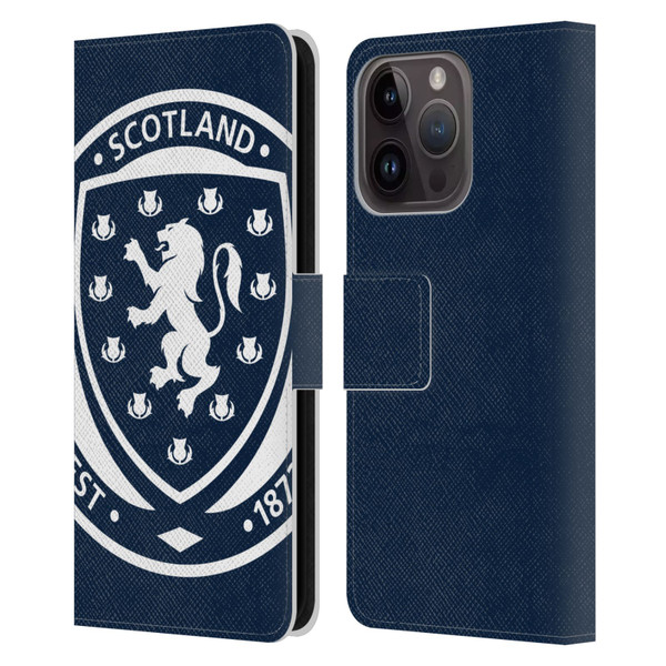 Scotland National Football Team Logo 2 Oversized Leather Book Wallet Case Cover For Apple iPhone 15 Pro