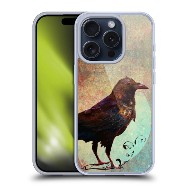 Jena DellaGrottaglia Animals Crow Soft Gel Case for Apple iPhone 15 Pro & MagSafe
