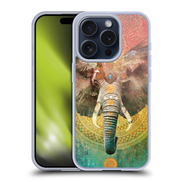 Jena DellaGrottaglia Animals Elephant Soft Gel Case for Apple iPhone 15 Pro & MagSafe