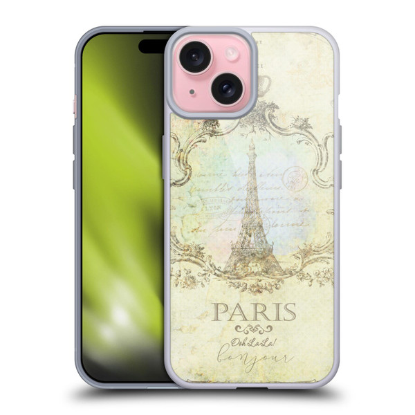 Jena DellaGrottaglia Assorted Paris My Embrace Soft Gel Case for Apple iPhone 15