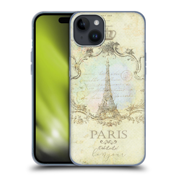 Jena DellaGrottaglia Assorted Paris My Embrace Soft Gel Case for Apple iPhone 15 Plus
