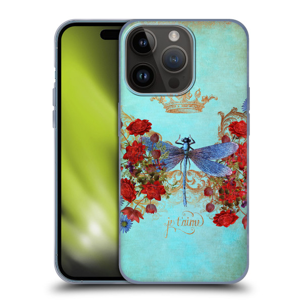 Jena DellaGrottaglia Insects Dragonfly Garden Soft Gel Case for Apple iPhone 15 Pro