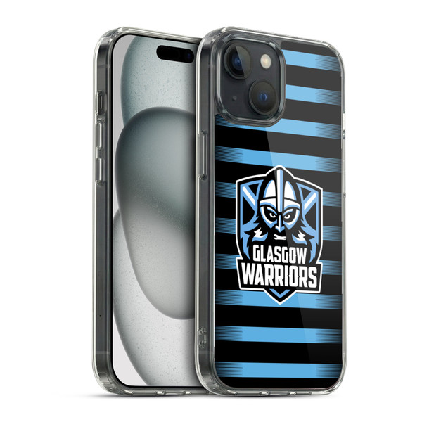 Glasgow Warriors Logo 2 Stripes Soft Gel Case for Apple iPhone 15 & MagSafe