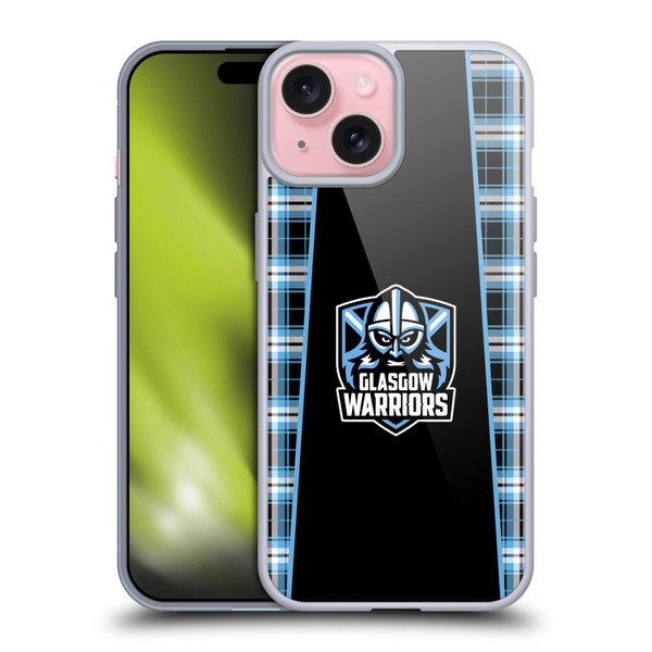 Glasgow Warriors Logo 2 Tartan Soft Gel Case for Apple iPhone 15