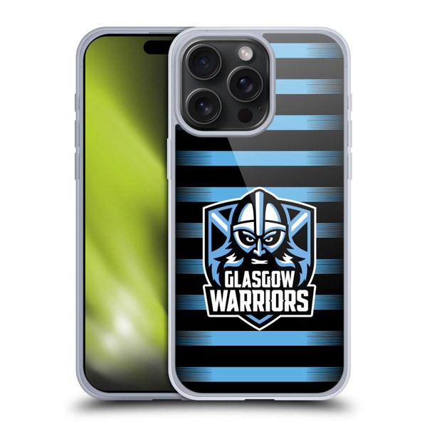 Glasgow Warriors Logo 2 Stripes Soft Gel Case for Apple iPhone 15 Pro Max