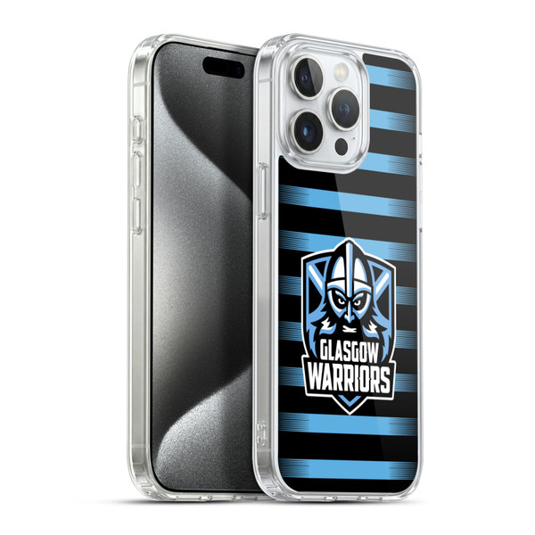 Glasgow Warriors Logo 2 Stripes Soft Gel Case for Apple iPhone 15 Pro Max & MagSafe