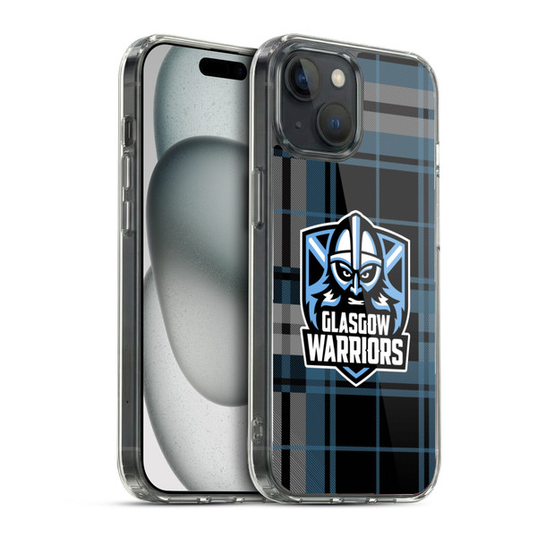 Glasgow Warriors Logo Tartan Soft Gel Case for Apple iPhone 15 & MagSafe