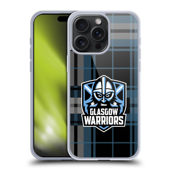 Glasgow Warriors Logo Tartan Soft Gel Case for Apple iPhone 15 Pro Max