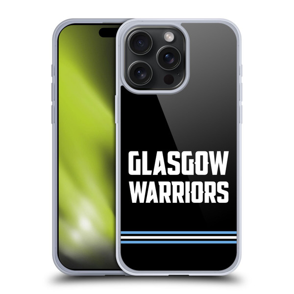 Glasgow Warriors Logo Text Type Black Soft Gel Case for Apple iPhone 15 Pro Max
