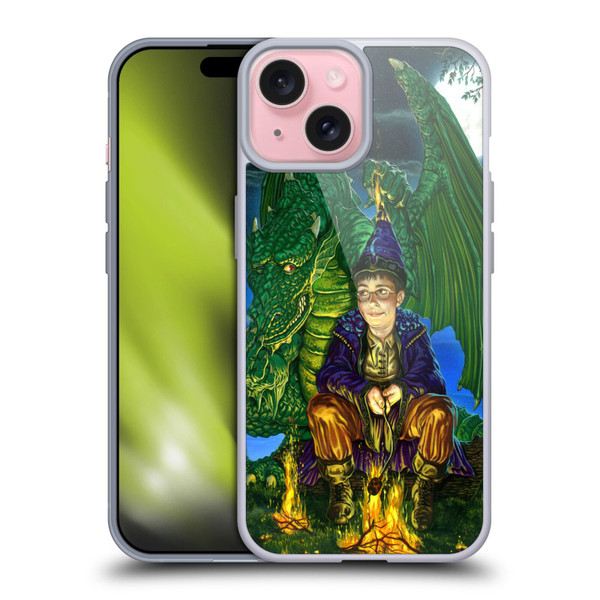 Ed Beard Jr Dragon Friendship Oops Said Soft Gel Case for Apple iPhone 15 & MagSafe