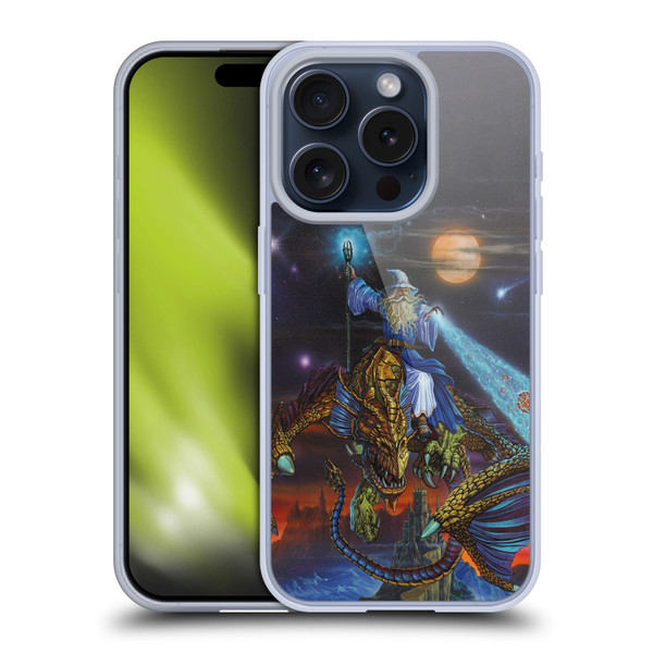 Ed Beard Jr Dragon Friendship Twilight Tempest Soft Gel Case for Apple iPhone 15 Pro