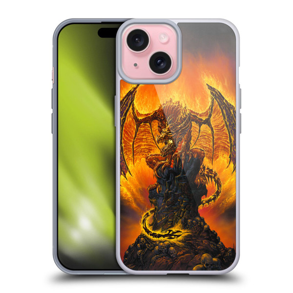 Ed Beard Jr Dragons Harbinger Of Fire Soft Gel Case for Apple iPhone 15