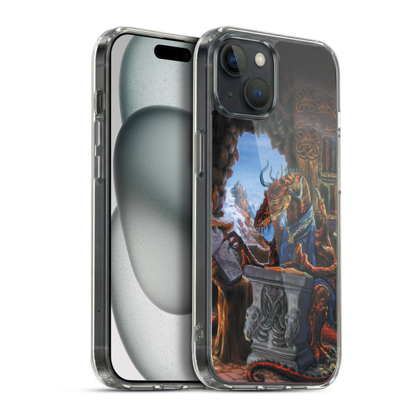 Ed Beard Jr Dragons Ancient Scholar Soft Gel Case for Apple iPhone 15 Plus & MagSafe