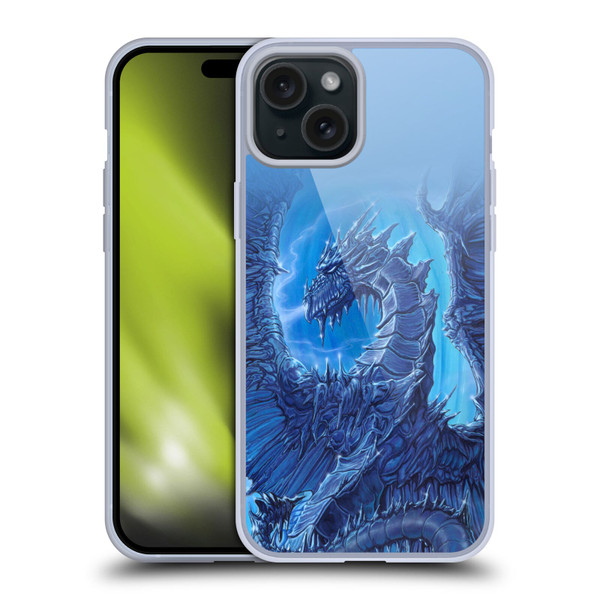 Ed Beard Jr Dragons Glacier Soft Gel Case for Apple iPhone 15 Plus