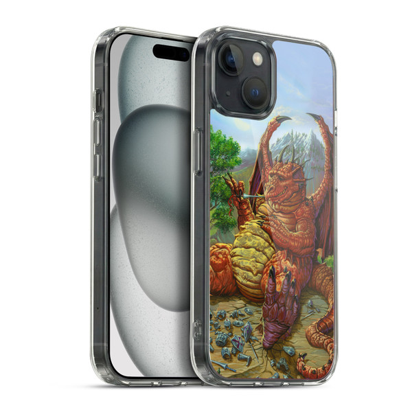 Ed Beard Jr Dragons Lunch With A Toothpick Soft Gel Case for Apple iPhone 15 Plus & MagSafe