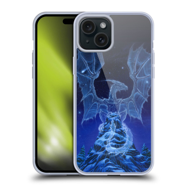 Ed Beard Jr Dragons Winter Spirit Soft Gel Case for Apple iPhone 15 Plus